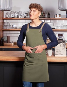 K-LS39-Bib Apron Urban-Nature With Cross Straps And Big Pocket 2